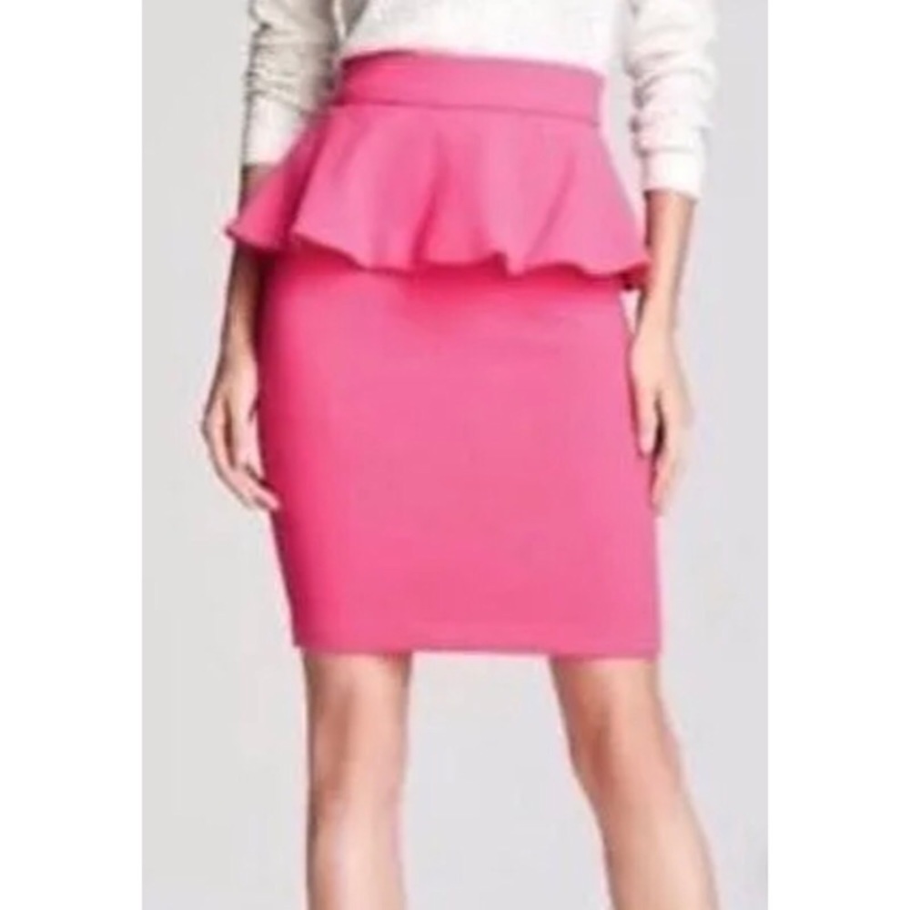 NEW Coral Lined Peplum Skirt